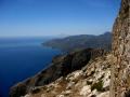 Pohled zpět na Choru a Santorini