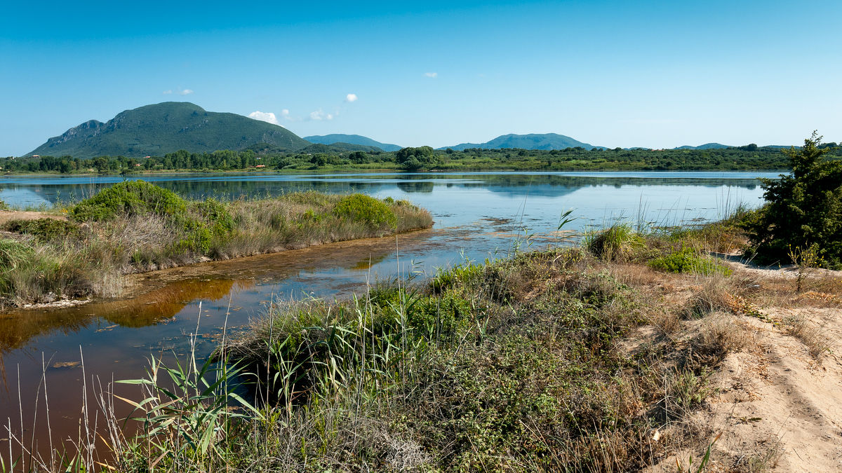 Za zády máme jezero Korission, jenž je významným mokřadem v ekosystému ostrova a je součástí sítě Natura 2000. Kouzelné a klidné místo od moře odříznuté písečnými dunami